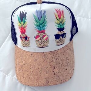 Colorful Pineapple Adjustable Trucker Hat NWOT